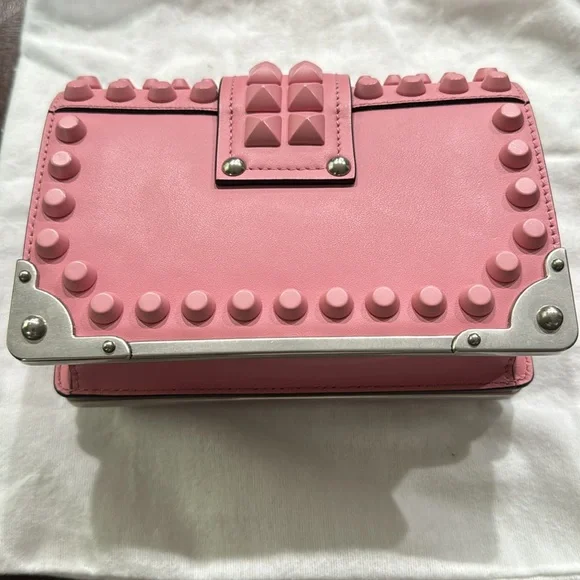 Prada Pink Mini Studded Cahier Bag - Picture 3 of 12